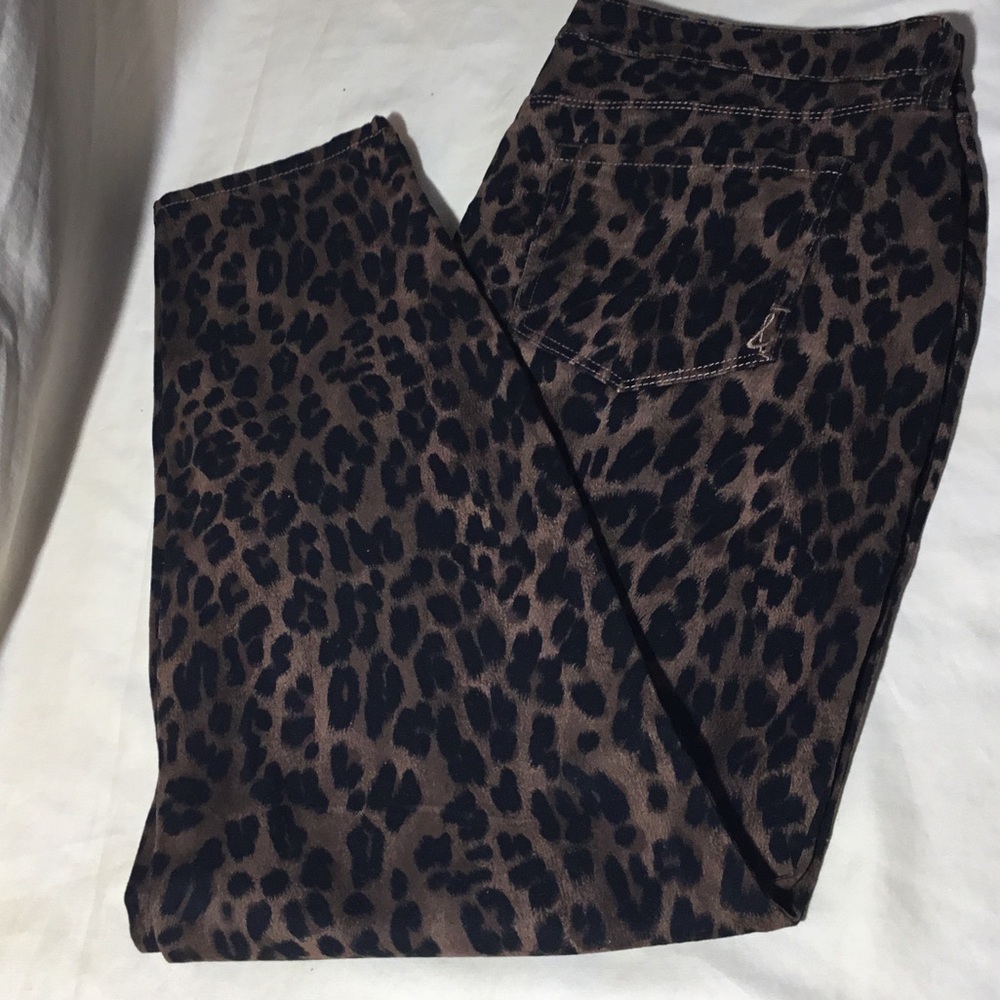 Style & Co. Brown Leopard Print Skinny Jeans